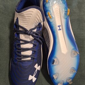 💋Under Armour Men's Navy and White Athletic Cleats💋